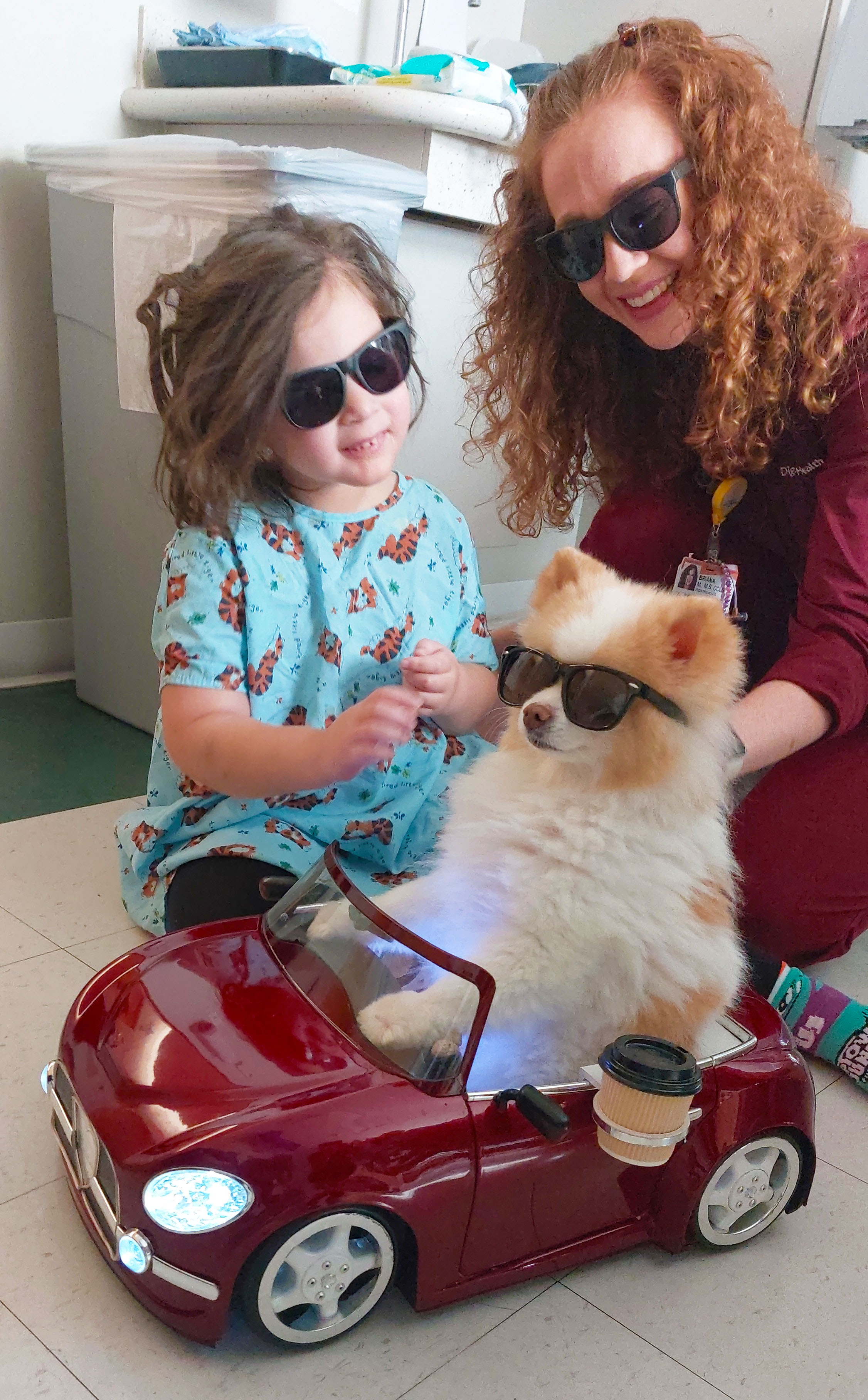 Koda with Pediatrics Patient