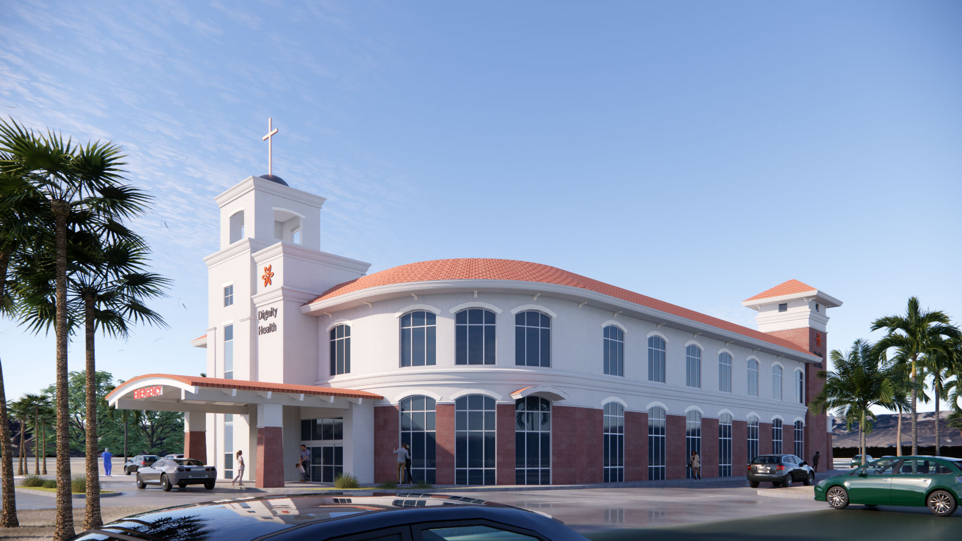 Artist's Rendering of new hospital on Centennial Parkway