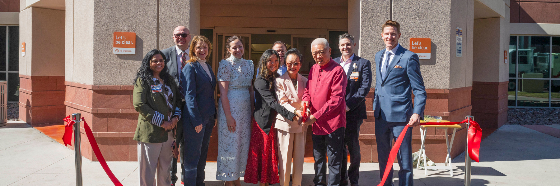 Group gathering of hospital executives, board members and generous donors