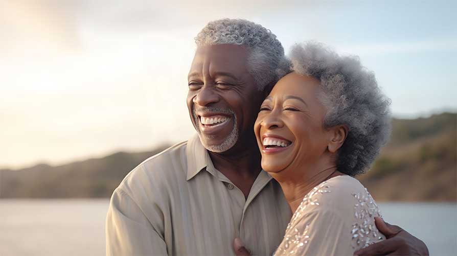 Happy retired couple