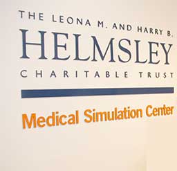 Helmsley simulation lab sign